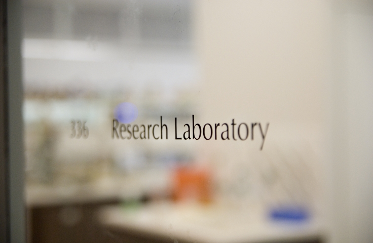 Photo of door of research lab