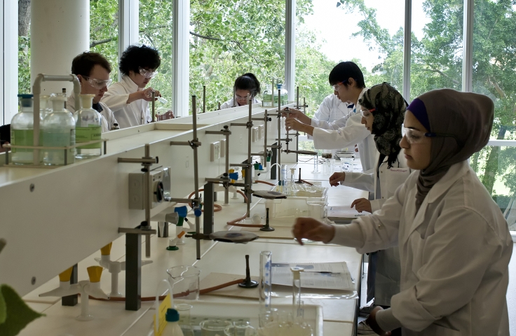 First year lab students